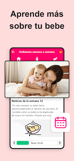 Captura de pantalla de Calendario de embarazo Semanal