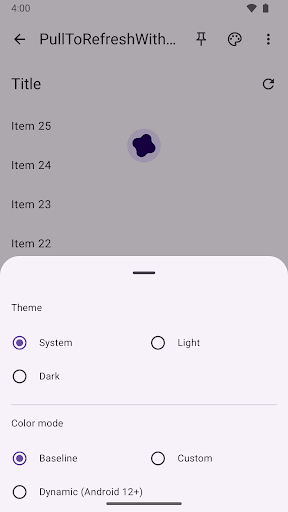 Captura de pantalla de Compose Material Catalog