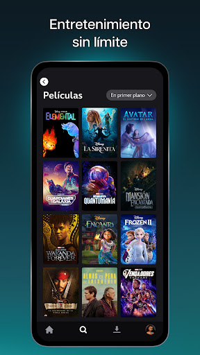 Captura de pantalla de Disney+