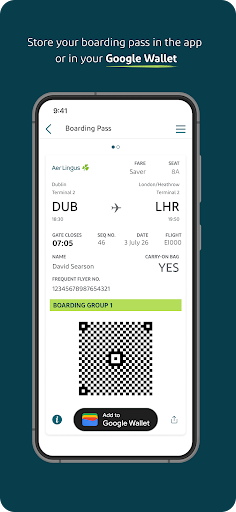 Captura de pantalla de Aer Lingus App