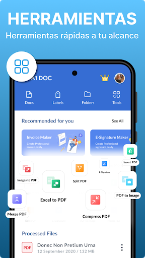 Captura de pantalla de Office App - Word, DOCX, PDF