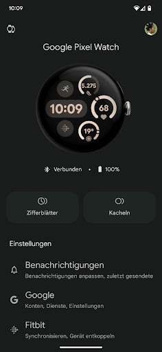 Google Pixel Watch Screenshot