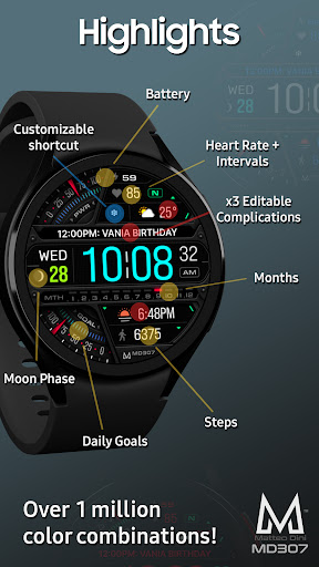 Captura de pantalla de MD307 Digital watch face
