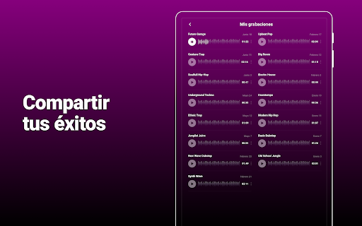 Captura de pantalla de Groovepad - creador de música
