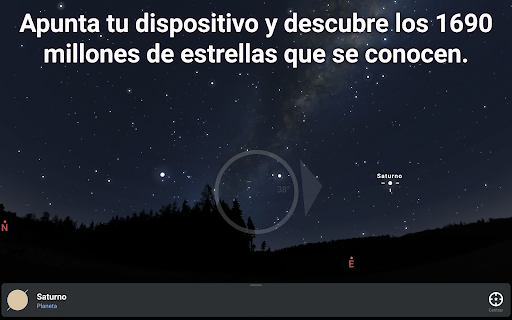Captura de pantalla de Stellarium - Mapa estelar