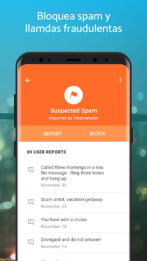 Captura de pantalla de Hiya: Identificación y Bloqueo