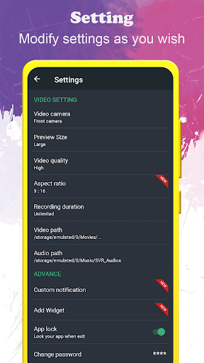 Captura de pantalla de Grabadora de video de fondo