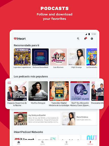 Captura de pantalla de iHeart: Música, Radio, Podcast