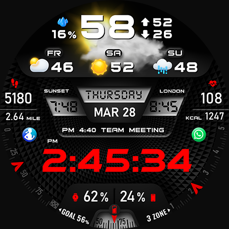 Captura de pantalla de PER27 Digital Watch Face