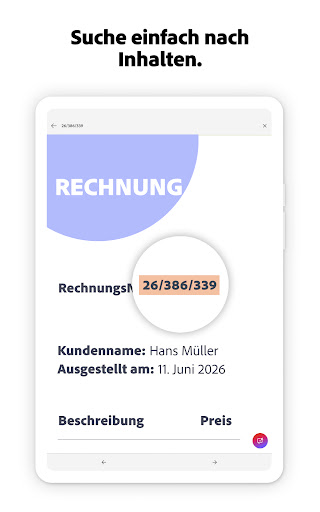 Adobe Scan KI-PDF Scanner, OCR Screenshot