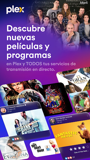 Captura de pantalla de Plex: TV en vivo, pelis y más