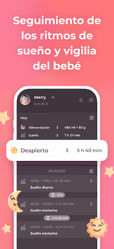 Captura de pantalla de Lactancia y Baby tracker Erby