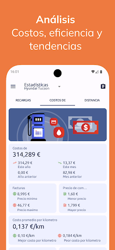 Captura de pantalla de Fuelio:Precios del combustible
