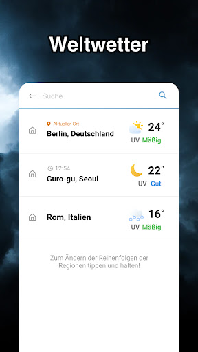Wetteransicht Screenshot