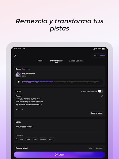 Captura de pantalla de Mureka - Música con IA