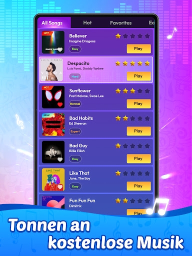 Rhythm Rush Lite-klavierspiele Screenshot