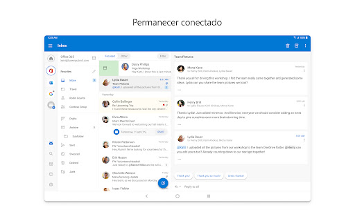 Captura de pantalla de Microsoft Outlook