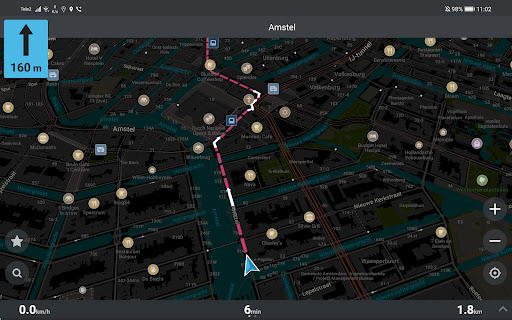 Captura de pantalla de Organic Maps: mapas offline
