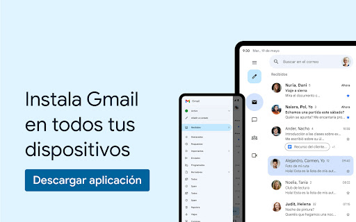 Captura de pantalla de Gmail