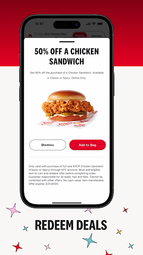 Captura de pantalla de KFC US - Ordering App
