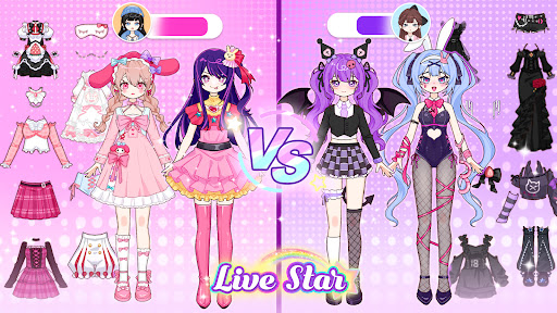 Captura de pantalla de Live Star Doll: Vestir Muñecas