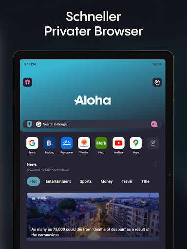 Aloha Private Browser - VPN Screenshot