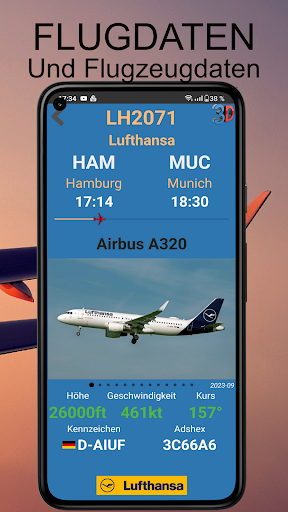 Luftverkehr - Flugradar Screenshot