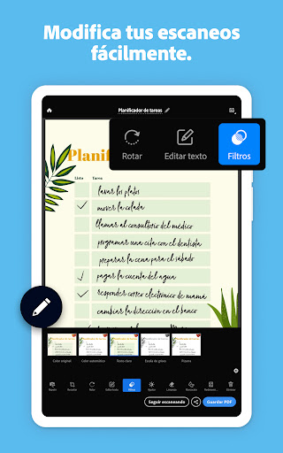Captura de pantalla de Adobe Scan: escáner PDF con IA