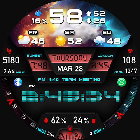Captura de pantalla de PER27 Digital Watch Face
