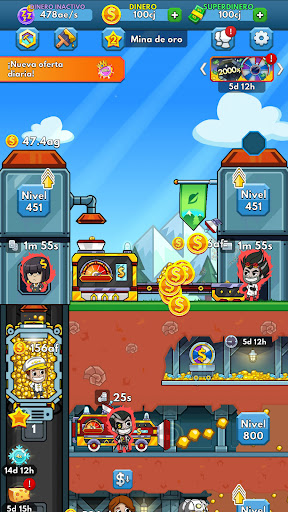 Captura de pantalla de Idle Miner Tycoon: Minería oro