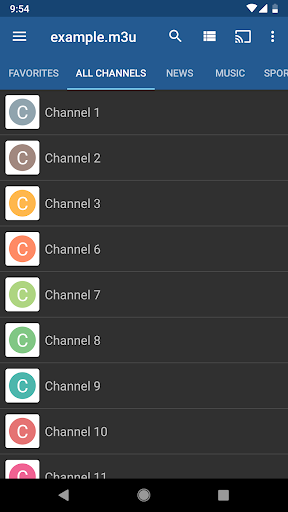 Captura de pantalla de IPTV Pro