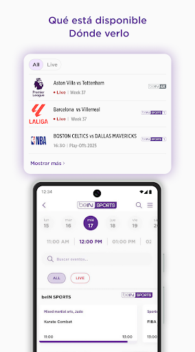 Captura de pantalla de beIN SPORTS