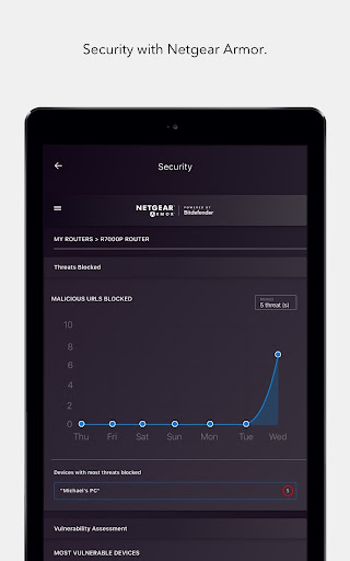 Captura de pantalla de NETGEAR Nighthawk WiFi Router