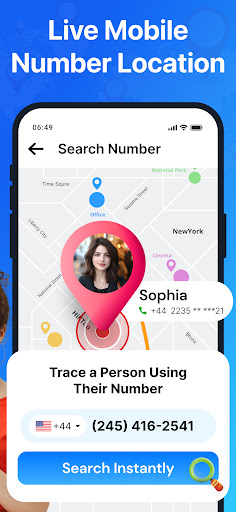 Mobile Number Locator App screenshot
