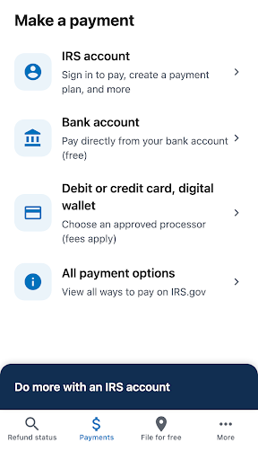 IRS2Go screenshot