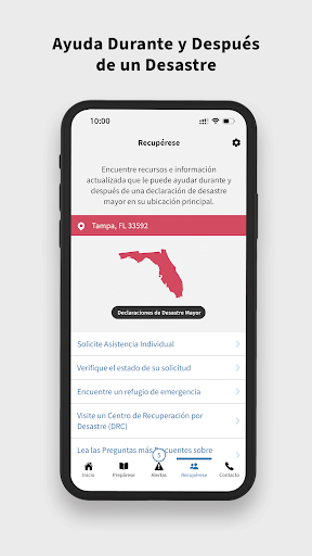 Captura de pantalla de FEMA