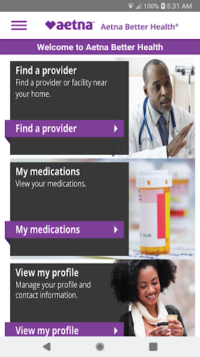 Captura de pantalla de Aetna Better Health - Medicaid