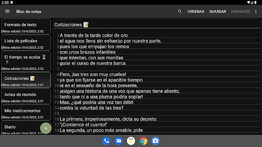 Captura de pantalla de Bloc de notas - notas simples