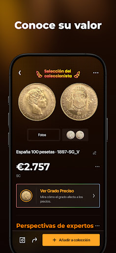 Captura de pantalla de CoinSnap - Valores de Monedas