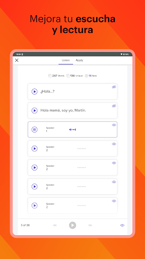 Captura de pantalla de Mango Languages