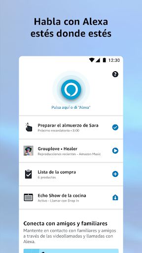 Captura de pantalla de Amazon Alexa