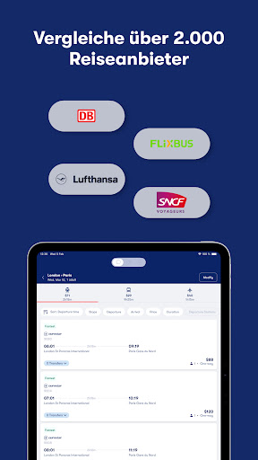 Omio: Bahn, Bus, Flüge, Fähre Screenshot