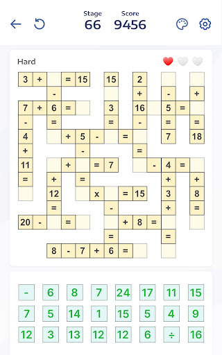 Mathematik-Puzzles - Crossmath Screenshot