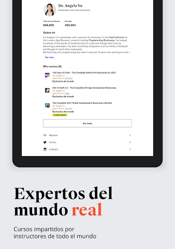 Captura de pantalla de Udemy - Cursos Online