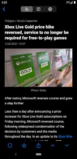 Captura de pantalla de Fluent Reader Lite - RSS Clien