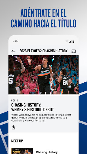 Captura de pantalla de NBA App: baloncesto en directo