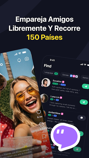 Captura de pantalla de Talkin: Amigos Globales & Chat