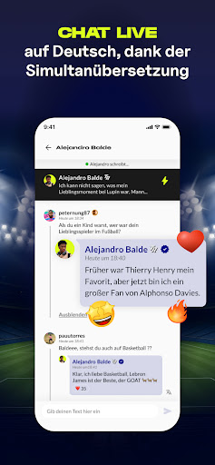 TR - Chat mit Fußballstars Screenshot