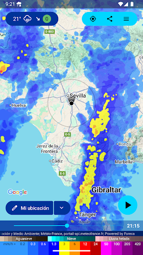 Captura de pantalla de Alarma de Lluvia (Rain Alarm)
