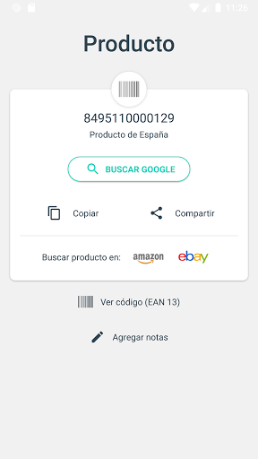Captura de pantalla de Escáner de código QR